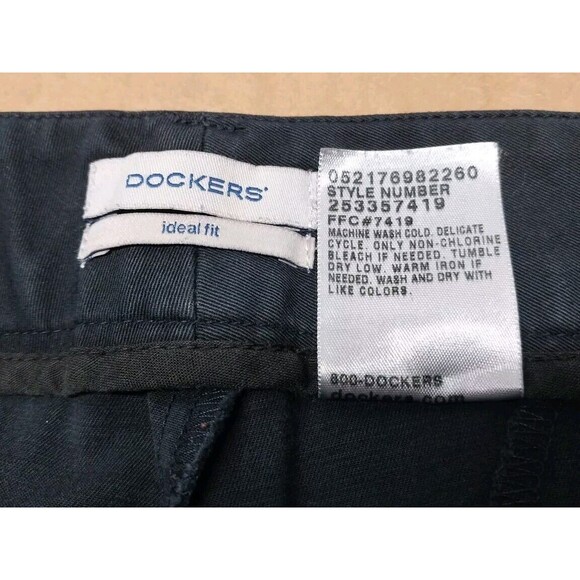 Dockers Womens 16 MED Ideal Fit Navy Blue Pants Chinos Twill Khaki Mom Comfy - Picture 4 of 13